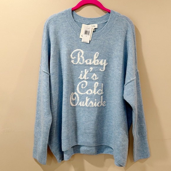CeCe Sweaters - New CeCe Baby It’s Cold Outside Soft Winter Sweater Top Pullover Blue Women XL